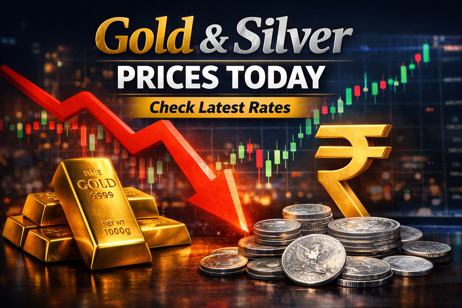 Gold and silver prices in India have seen a slight decline today, attracting the attention of investors and buyers across the country. Even though the drop is small, many people are closely watching the precious metals market to decide the right time to buy. Gold remains one of the most trusted investment options in India, while silver is also widely used in industries and jewellery. In this article, check the latest gold and silver rates in major Indian cities and understand the key reasons behind today’s price movement.