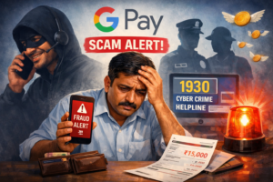 Mr. Kumar became a victim of a Google Pay scam and lost his money within seconds. In this guide, learn the exact steps to take after a UPI fraud, how to report it, where to complain, and the chances of recovering your money.