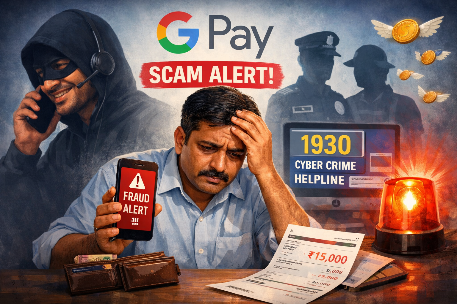 Mr. Kumar became a victim of a Google Pay scam and lost his money within seconds. In this guide, learn the exact steps to take after a UPI fraud, how to report it, where to complain, and the chances of recovering your money.