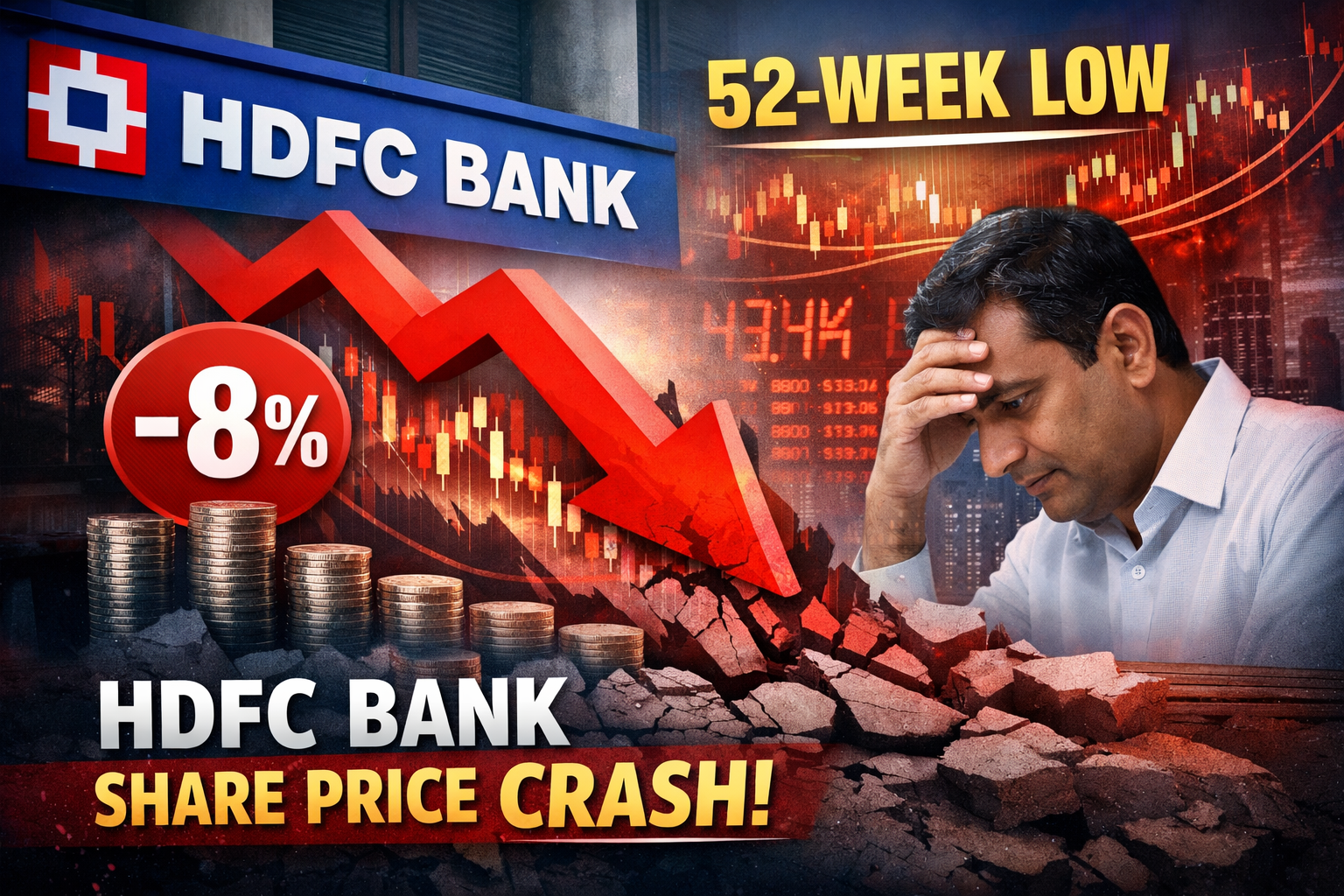 HDFC Bank share price crashed over 8% and touched a 52-week low after the sudden resignation of its part-time chairman. The sharp fall created panic among investors. Here’s why the stock dropped and whether it is still a good buying opportunity.