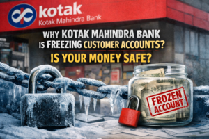 Many customers of Kotak Mahindra Bank have recently reported that their bank accounts are being frozen, creating panic and confusion among account holders. Is this a serious banking crisis or just a regulatory compliance issue? In this article, we explain why Kotak Mahindra Bank accounts are getting frozen, the real reasons behind it, and most importantly, whether your money is safe or not.
