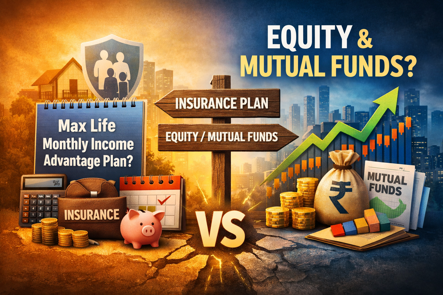 **Excerpt:** Should you continue the Max Life Monthly Income Advantage Plan or switch to equity and mutual funds? This article explains the real returns, risks, and long-term financial impact of both options. Learn whether staying invested in the policy or moving your money to market-linked investments is the smarter decision for wealth creation.