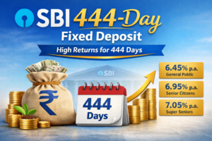 The 444-day Fixed Deposit scheme from State Bank of India offers a secure investment option with competitive interest rates for short-term investors. This FD plan provides stable returns, flexible deposit amounts, and higher interest benefits for senior citizens, making it a reliable choice for those looking for safe savings.