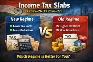 Learn the latest income tax slab rates in India for FY 2025–26 (AY 2026–27). This guide explains the new and old tax regimes, current tax rates, and key differences to help taxpayers understand which tax system may be more suitable for their income and financial planning.